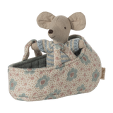 Baby Mouse in Carry Cot - Blue - PREORDER - due October