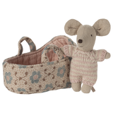 Baby Mouse in Carry Cot - Rose - PREORDER - due October