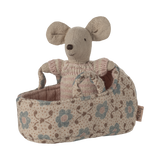 Baby Mouse in Carry Cot - Rose - PREORDER - due October