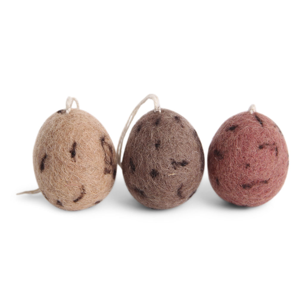 En Gry & Sif Eggs Natural Red Set of 3