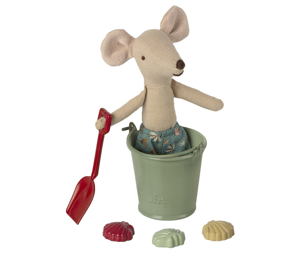 Maileg Beach Set - Shovel, Bucket & Shells Set