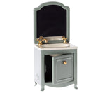 Maileg Sink Dresser with Mirror Mouse Size Dark Mint