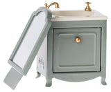 Maileg Sink Dresser with Mirror Mouse Size Dark Mint