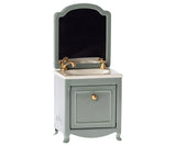 Maileg Sink Dresser with Mirror Mouse Size Dark Mint