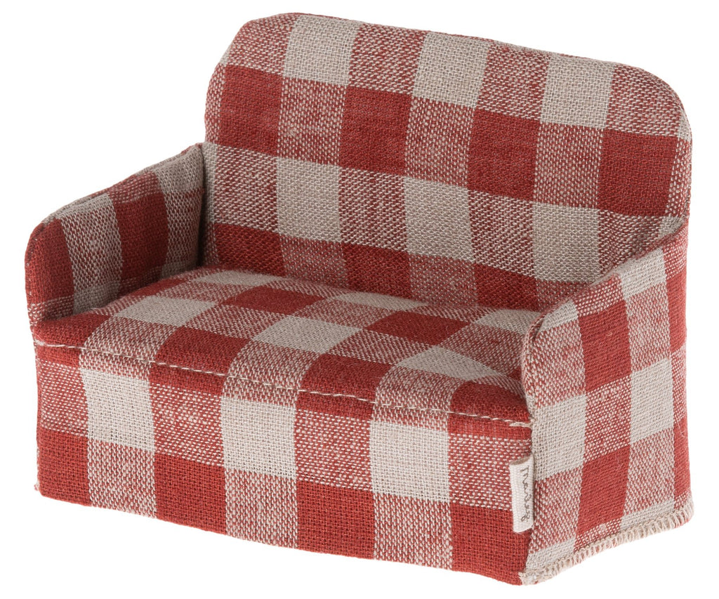 Maileg Red Check Couch