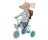 Maileg Abri à tricycle, Mouse - Petrol blue