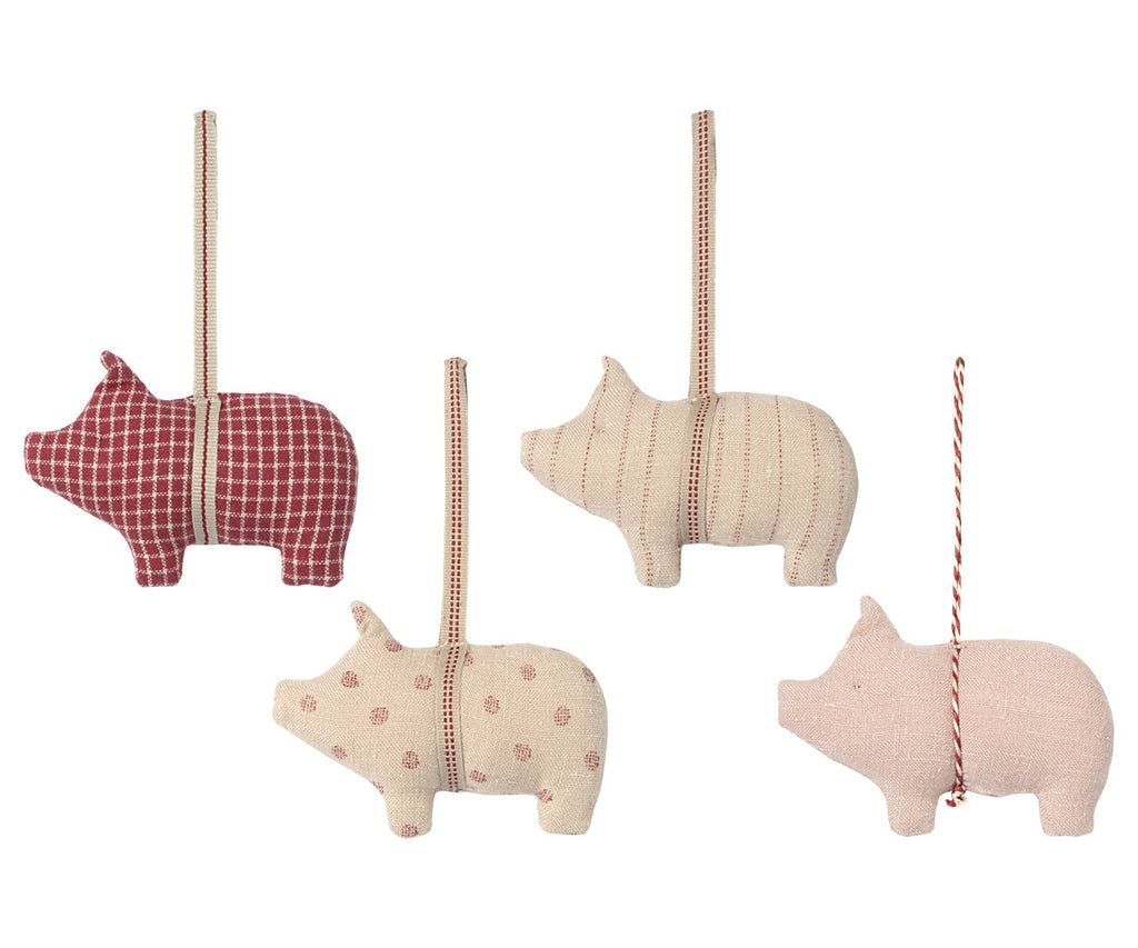 Maileg Fabric Pigs Ornament Set of Three