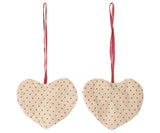 Maileg Set of Two Hearts Decoration