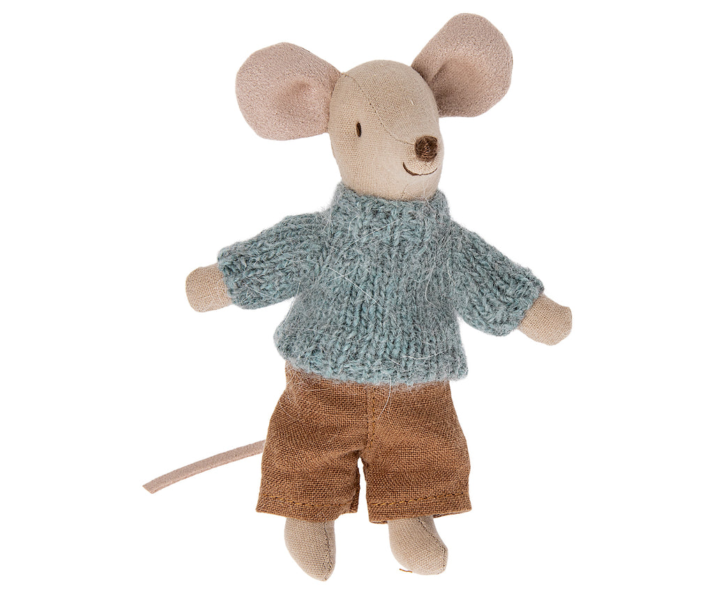 Maileg Knitted Sweater and Trouser Outfit for Big Brother Mouse/Micro