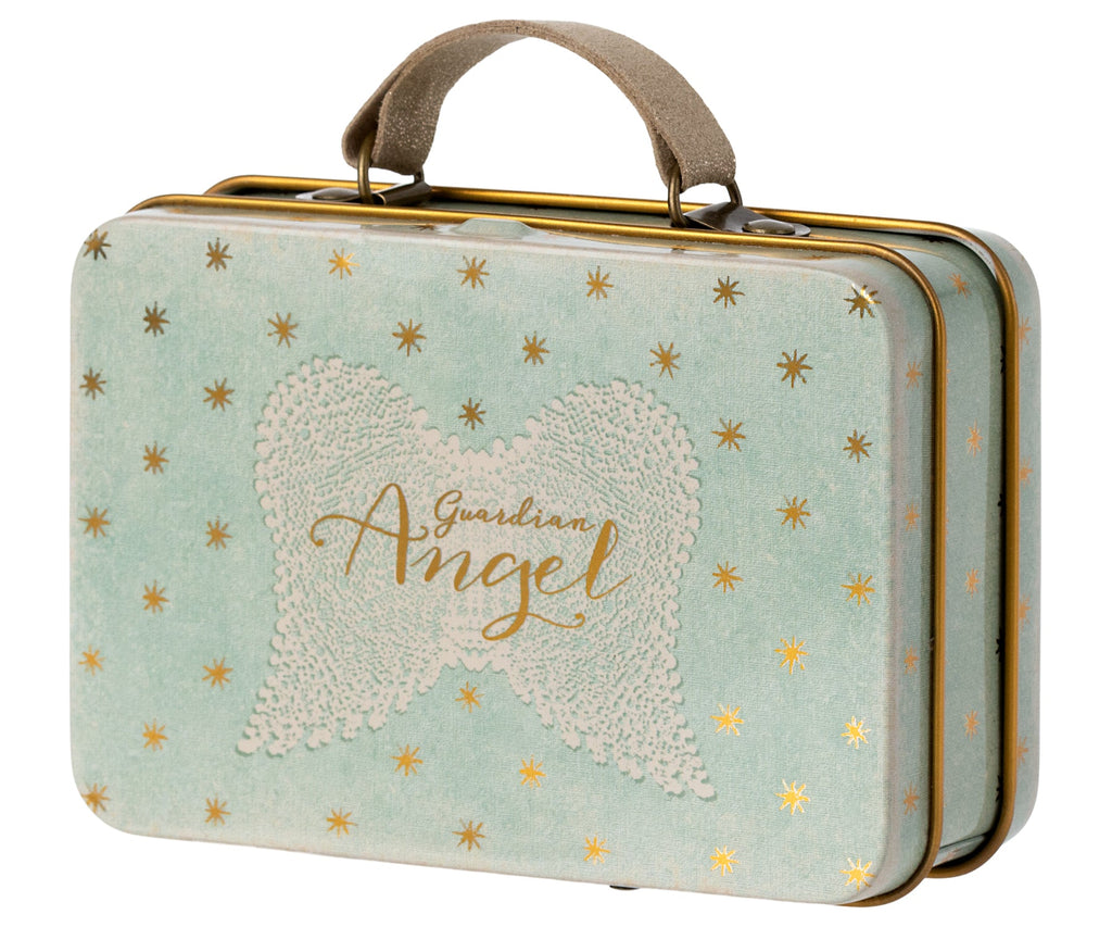 Maileg Metal Suitcase Mint Angel