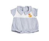 Olli Ella Dinkum Doll Cotton Ducky Romper - Cornflower Blue