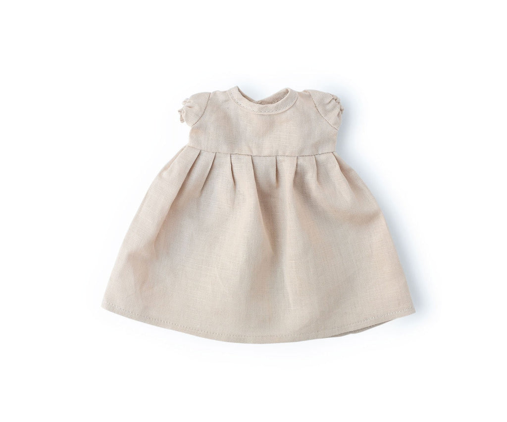 Hazel Village Peach Linen Dress For Dolls