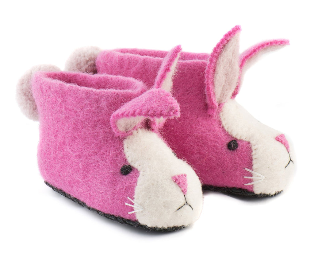 Sew Heart Felt Rosie Rabbit Slippers Child's Size UK 8