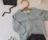 Rose In April Gaby Cardigan Spray Blue 6 mths