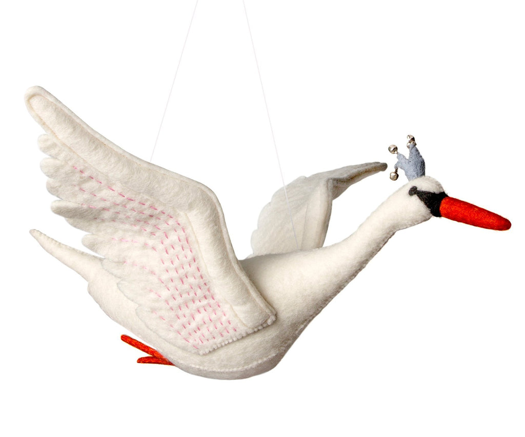 Sew Heart Felt Swan Mobile