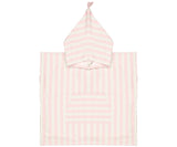 Rose In April Bath Poncho Suzon Pink/White Stripes 1-3 years