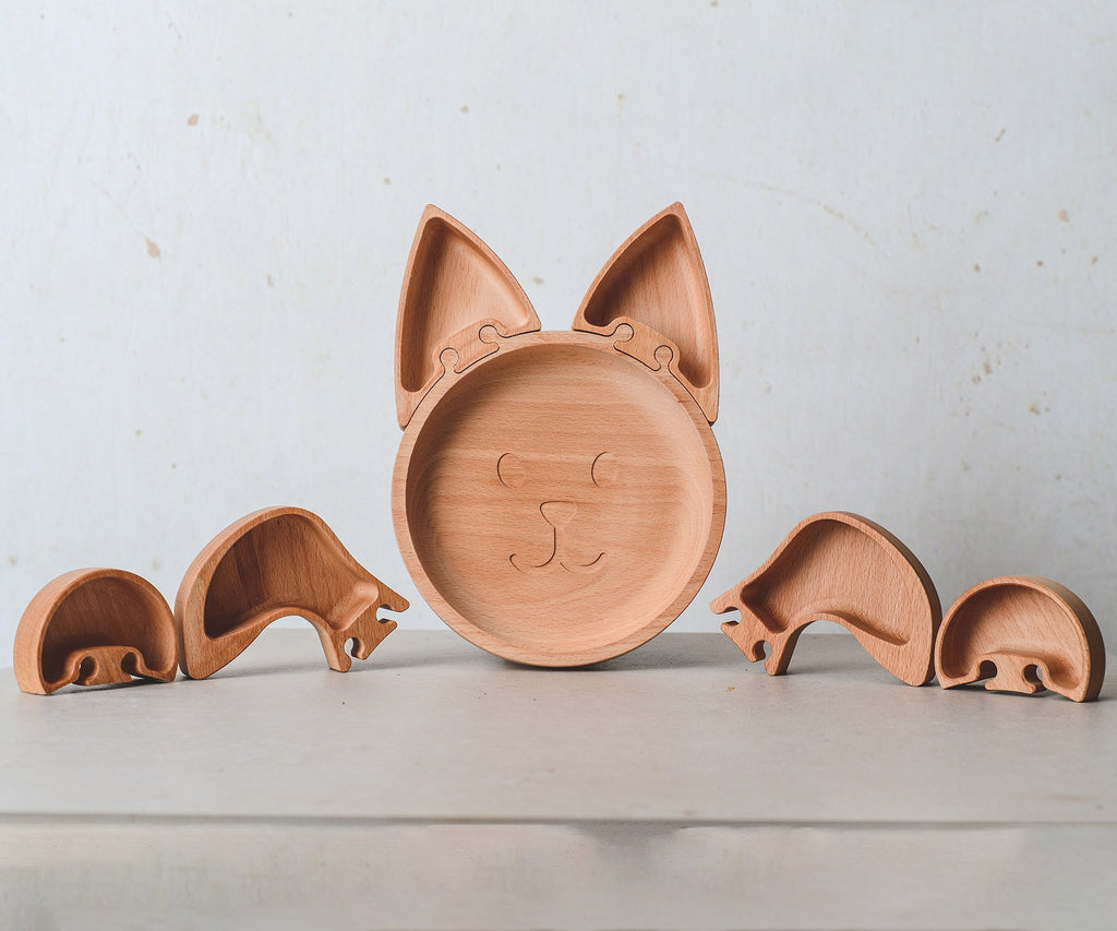 The Wood Life Project Bear Jigsaw Plate Ears