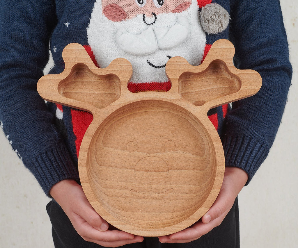 The Wood Life Reindeer Plate
