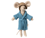 Maileg Bathrobe Blue Mouse