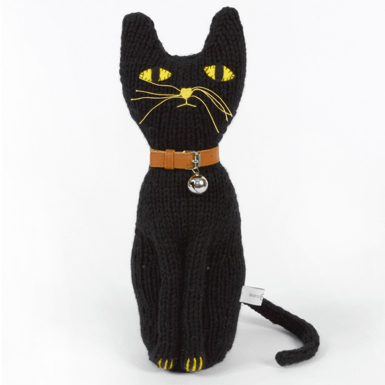 Severina Kids Hand Knitted Cat Lucho - Black