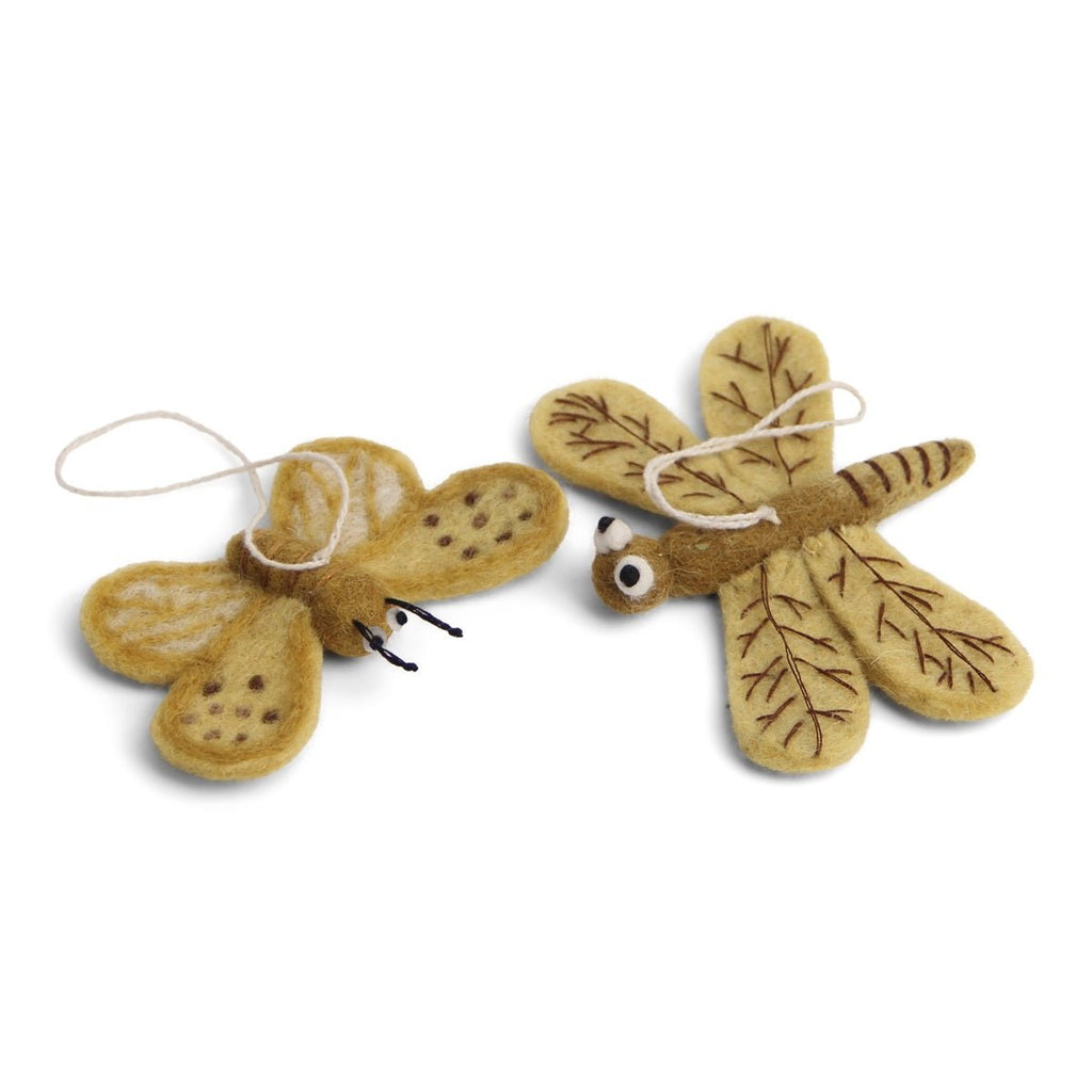 En Gry & Sif Felt Butterfly & Dragonfly Ornament