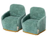 Maileg Set of Two Green Chairs