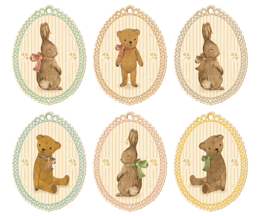 Maileg Gift Tags Bunnies and Teddies