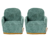 Maileg Set of Two Green Chairs