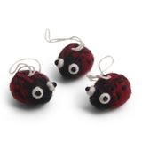 En Gry & Sif Felt Set of Three Ladybugs Ornament