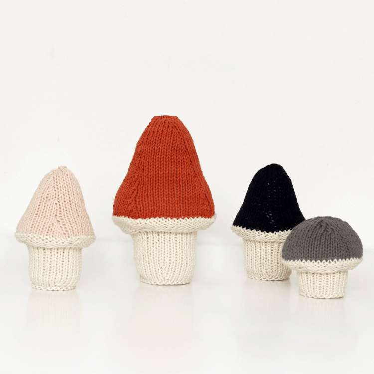 Severina Kids Hand Knitted Mushroom Set of Three
