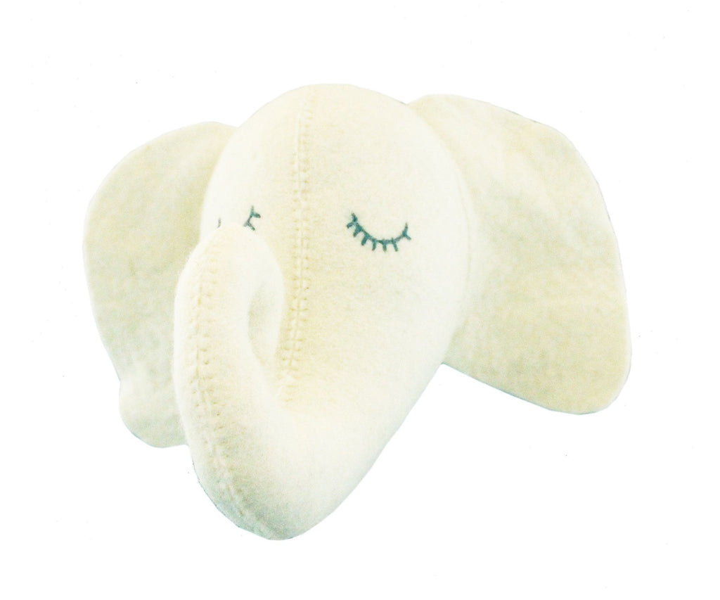 Fiona Walker England Sleepy Elephant Head Mini - Cream