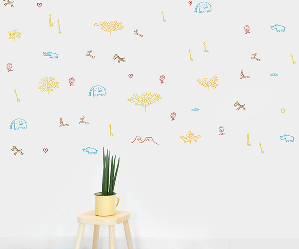 Chispum Animals Pattern Wall Sticker - Large - Bijou Lifestyle